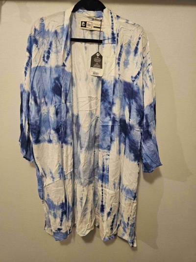 Kimono estampado tie-dye azul - miniatura 1