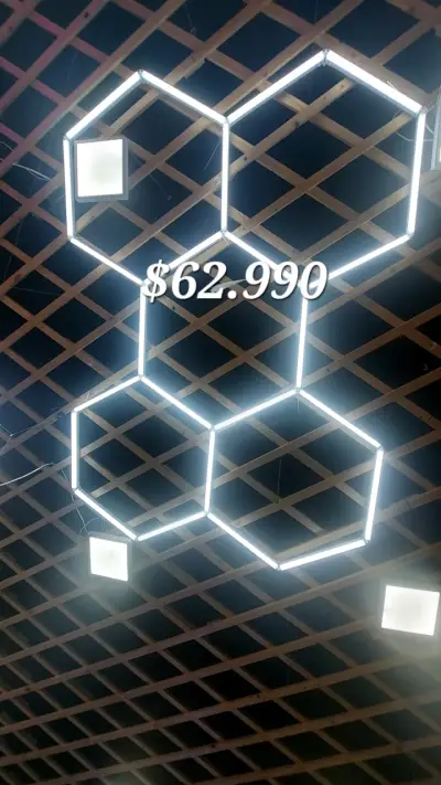 Lámpara LED hexagonal moderna - miniatura 1