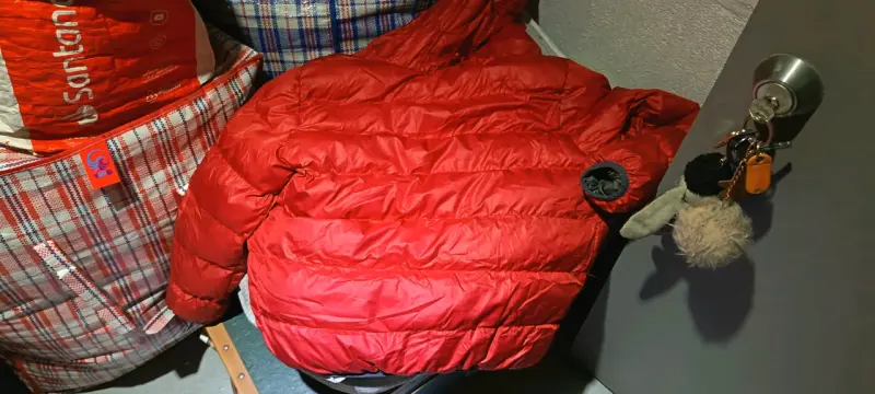 Chaqueta acolchada roja - 1