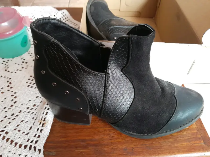 Botines negros con textura #39 - 1