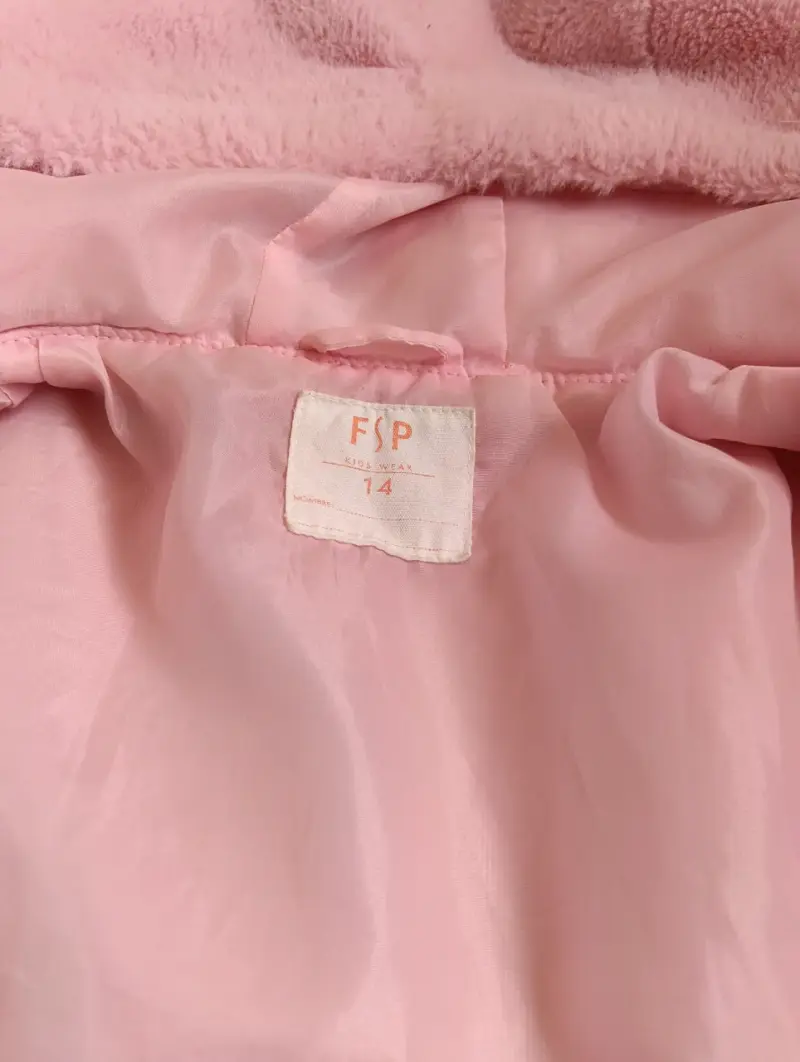 Chaqueta polar rosa con capucha - 2