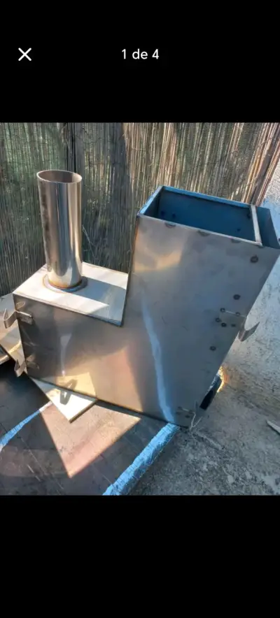 Estufa a leña de acero inoxidable - miniatura 1