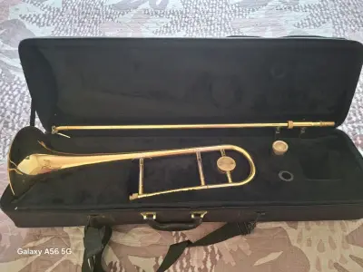 Trombón de latón brillante - miniatura 5