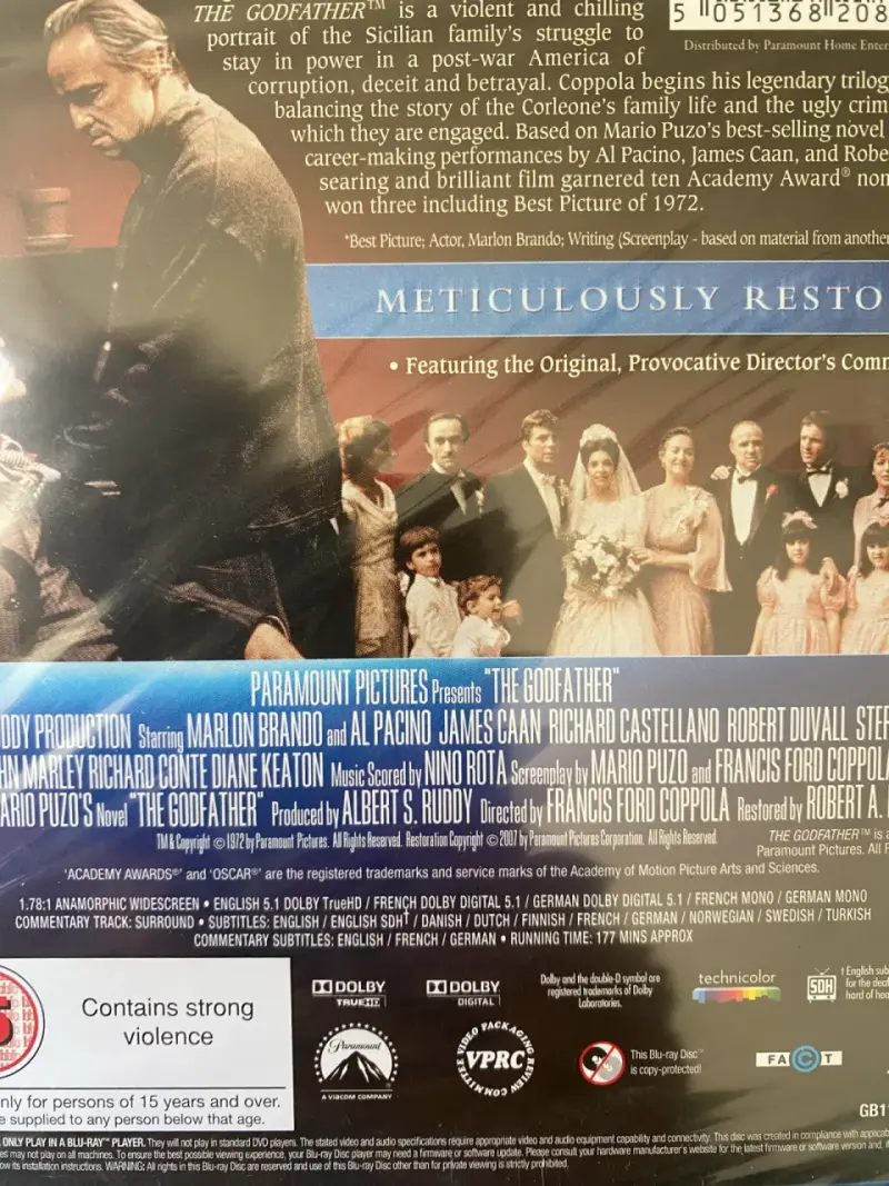 Blu-ray The Godfather (El Padrino) - 4