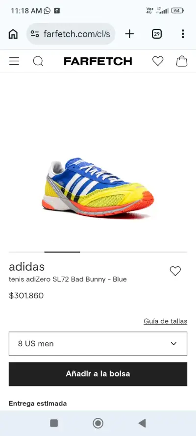 Zapatillas Adida AdiZero SL72 edición Bad Bunny - miniatura 3