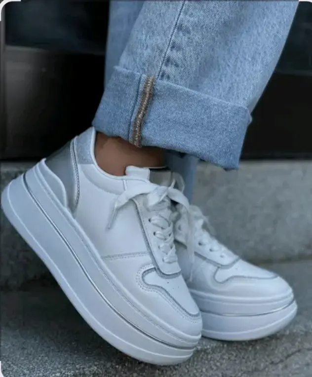 Zapatillas blancas full moda - 4