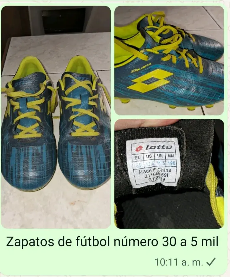 Zapatos de fútbol Lotto talla 30