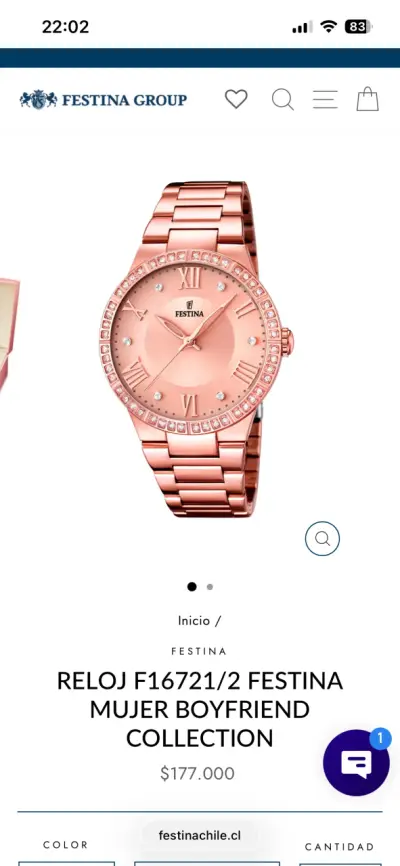 Reloj Festina rosado con brillantes - miniatura 3