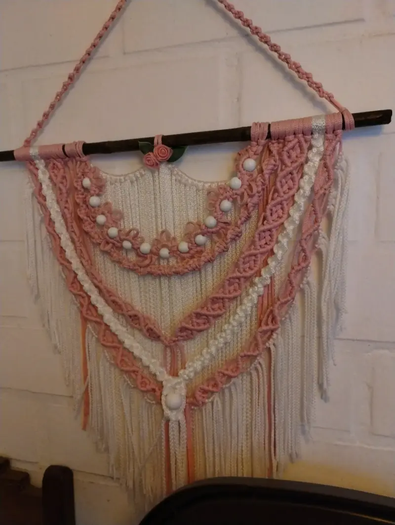 Tapiz de macramé bohemio