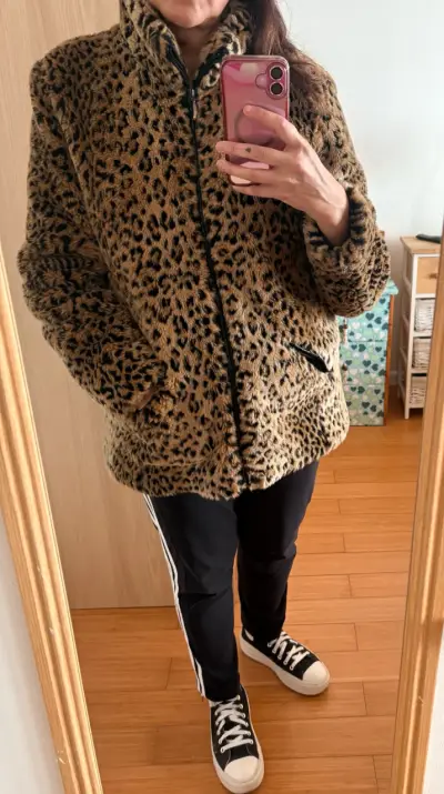 Abrigo de leopardo vintage - miniatura 1