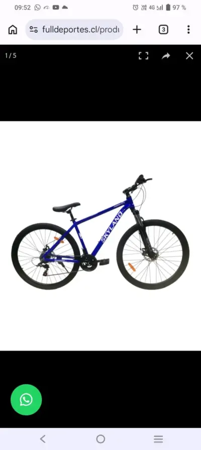Bicicleta Skyland azul MTB - miniatura 1
