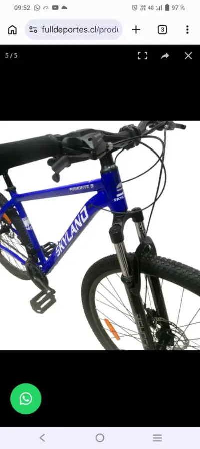 Bicicleta Skyland azul MTB - miniatura 2