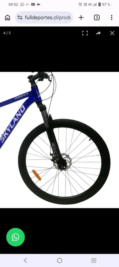 Bicicleta Skyland azul MTB - miniatura 3