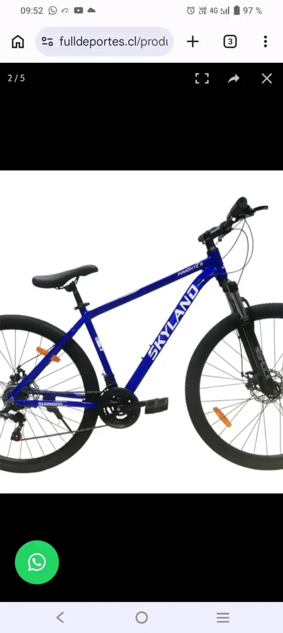 Bicicleta Skyland azul MTB - 5