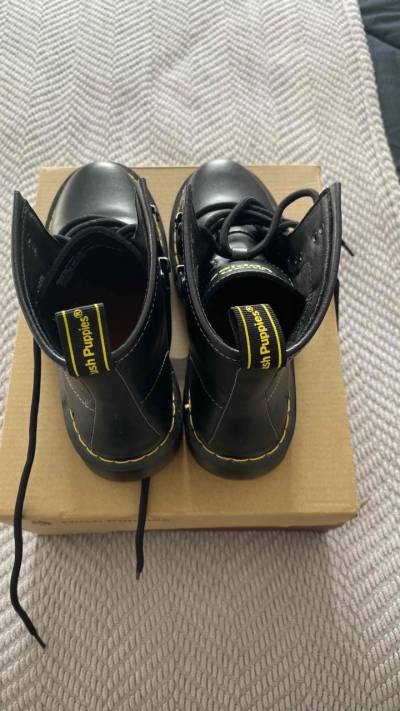 Botas negras de cuero hush puppies - miniatura 1