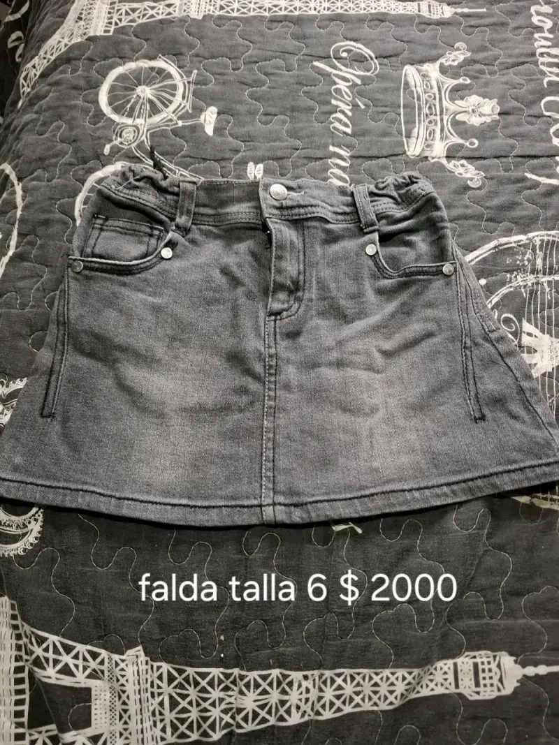 Falda de mezclilla bordada - 2