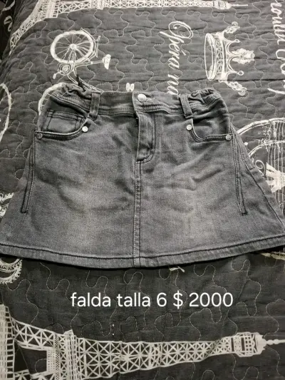 Falda de mezclilla bordada - miniatura 2