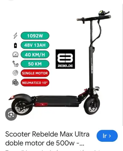 Scooter eléctrico Rebeld Max - miniatura 1