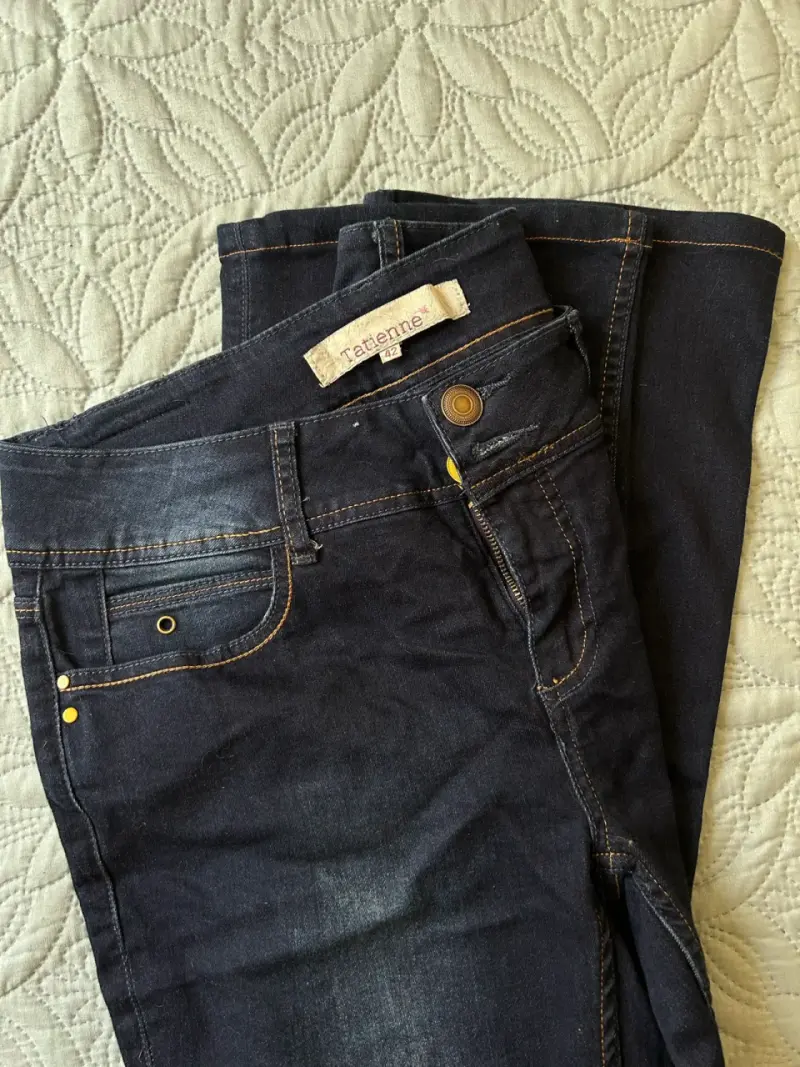 Jeans azules flare mujer - 3
