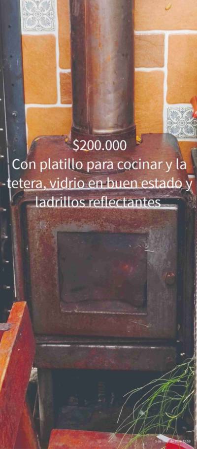 Estufa a leña con vidrio - miniatura 1