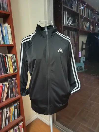 Chaqueta deportiva negra Adidas - miniatura 3
