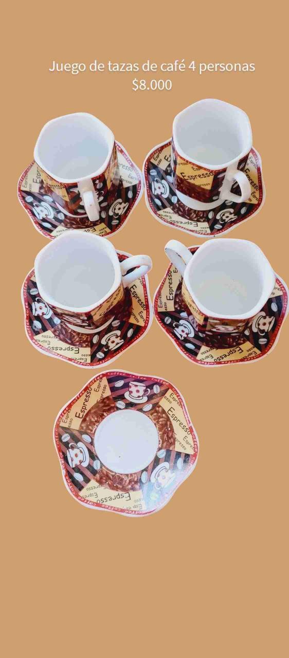 Juego de tazas de café decorativas - 1