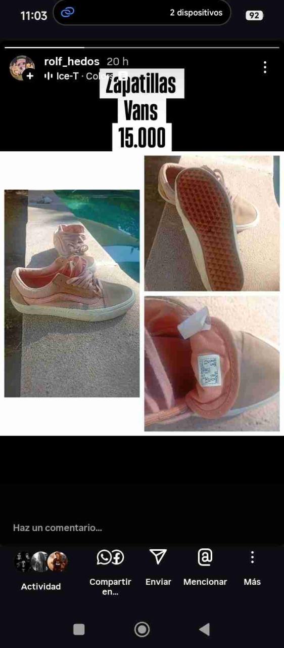 Zapatillas Vans color rosa