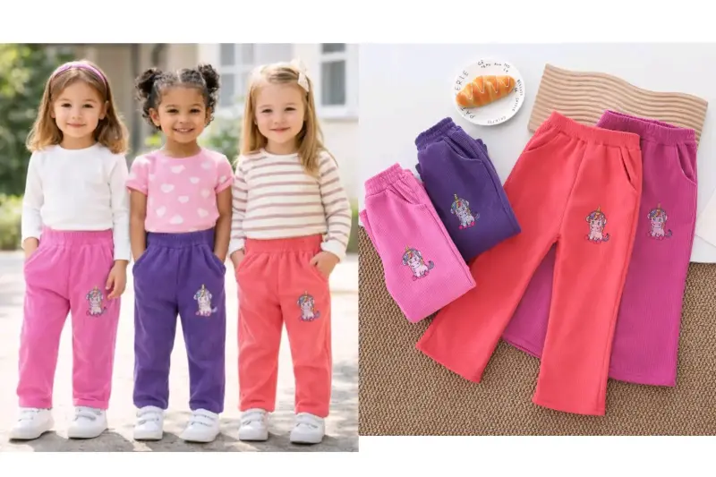Pantalones niñas unicornio coloridos
