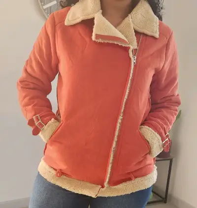 Chaqueta con forro, color terracota - miniatura 3