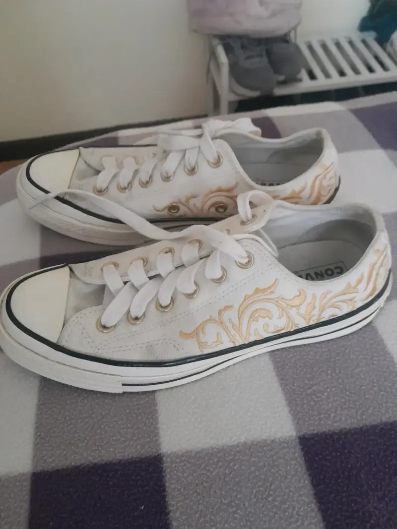 Zapatillas blancas de lona - 3
