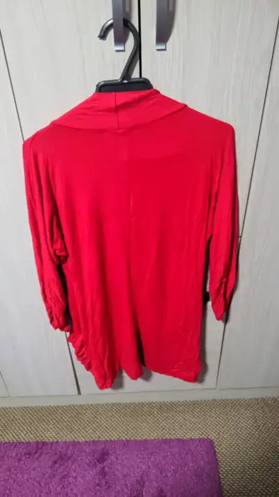 Cardigan rojo ligero L - miniatura 2