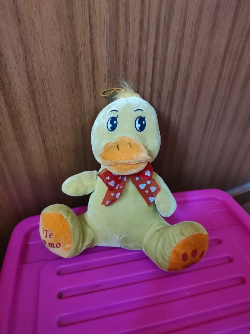 Peluche pato amarillo con lazo - 3