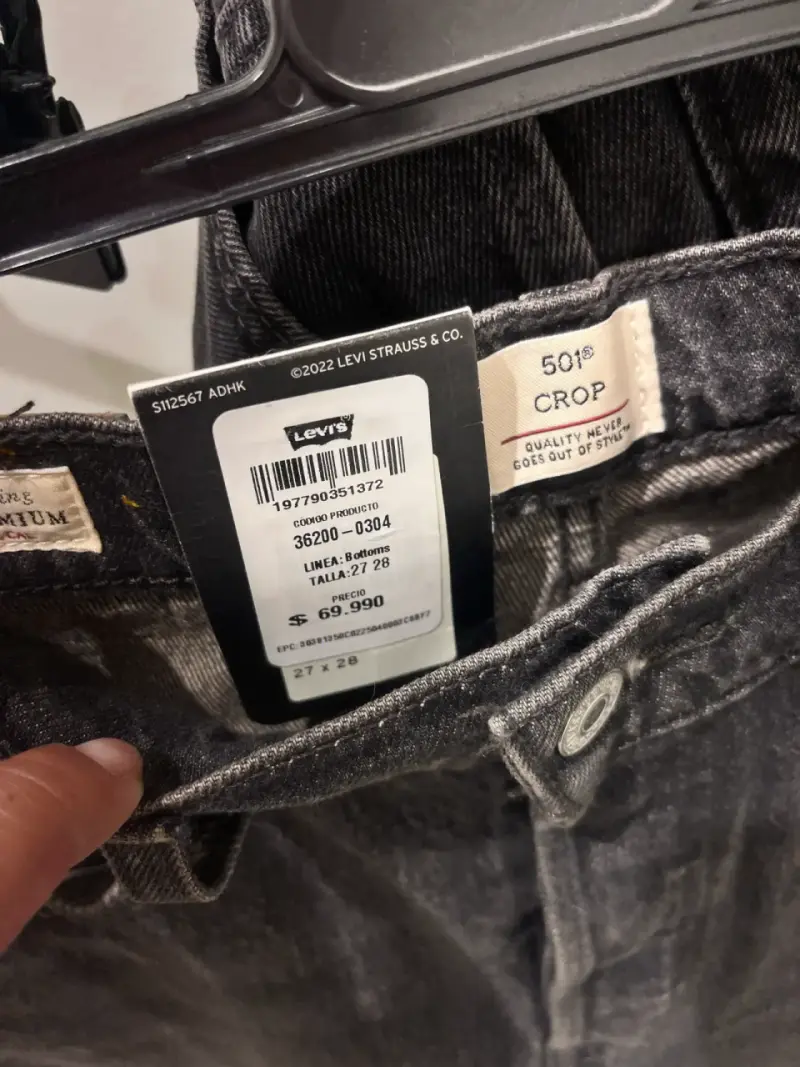 Jeans Levis 501 Original Cropped - 2