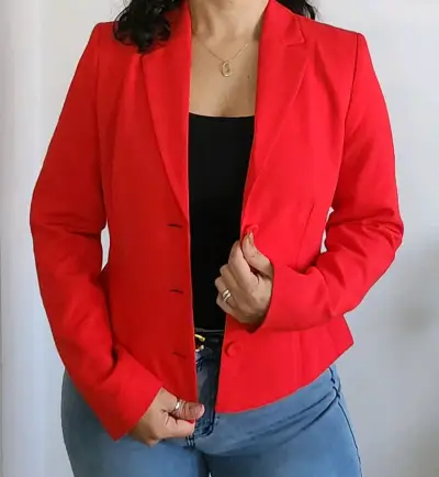 Blazer rojo de mujer - miniatura 1