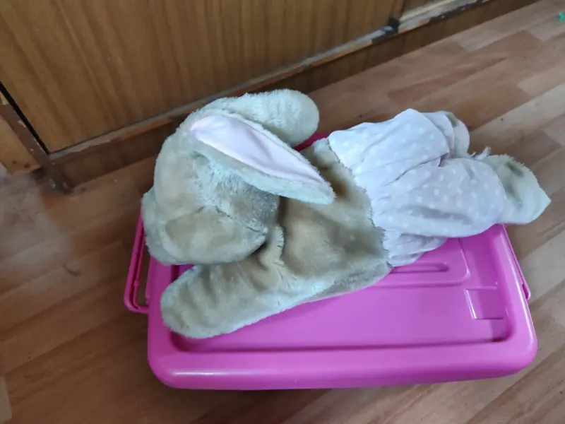 Conejo de peluche y almohada. Especial para niños - 3