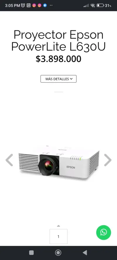 Proyector Epson PowerLite L630U - miniatura 1