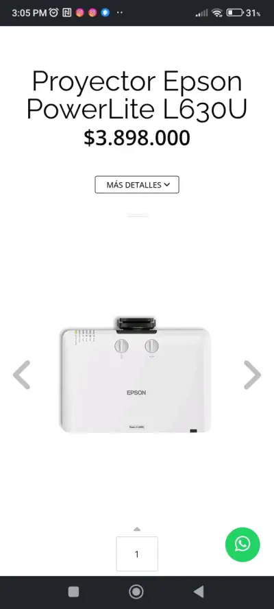 Proyector Epson PowerLite L630U - miniatura 3