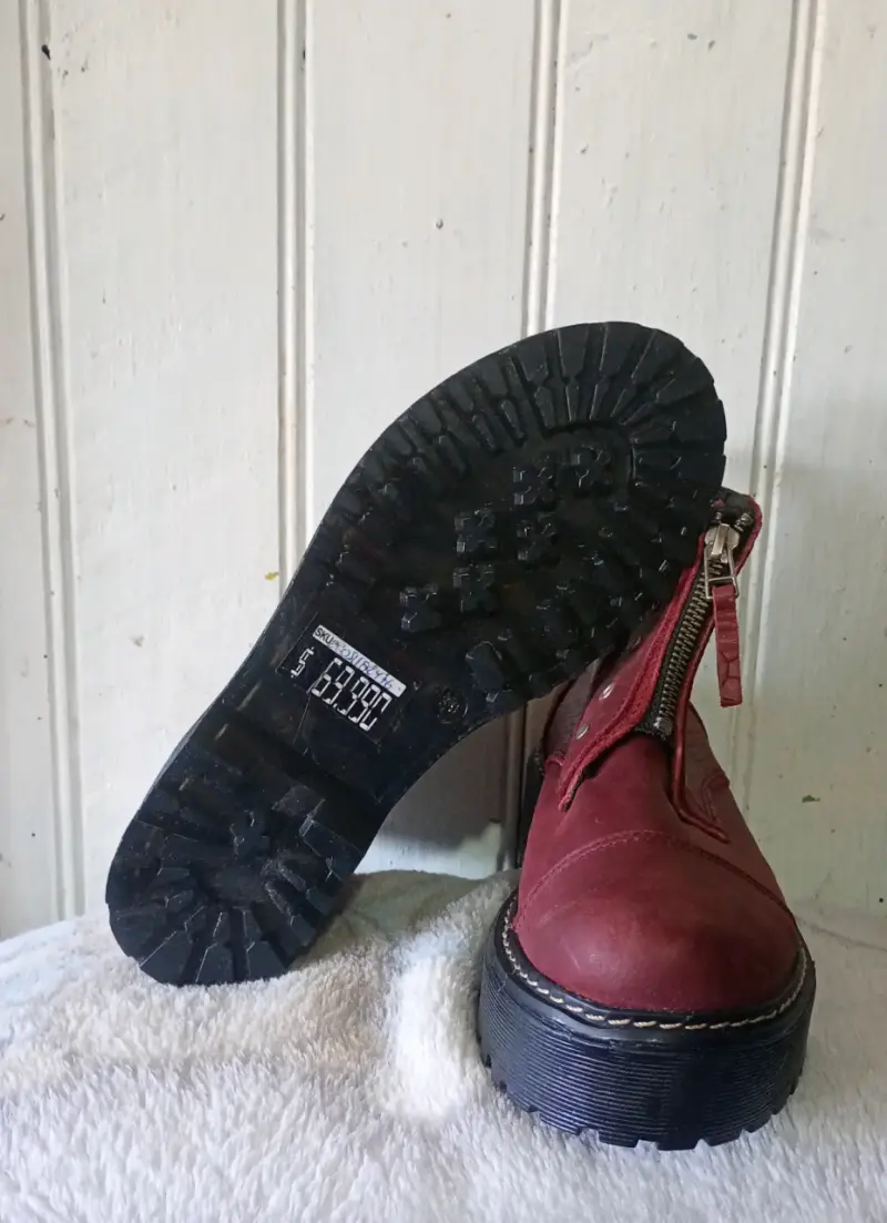 Botines rojos con plataforma - 2