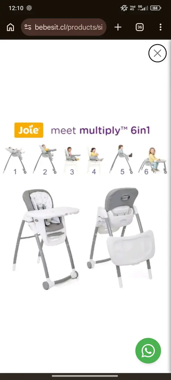 Silla de comer para bebé Joie - 4
