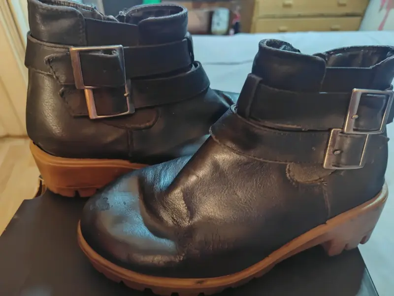 Botines de cuero negro - 3