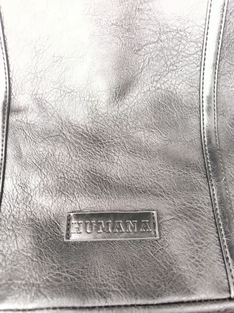 Cartera tote ecocuero negro - 4