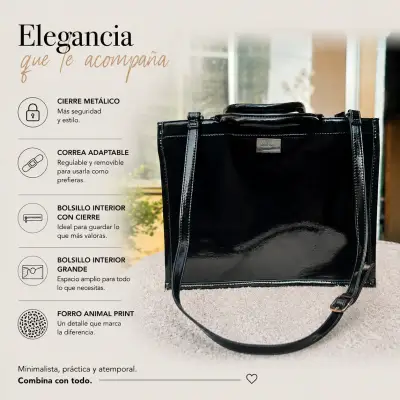 Cartera negra minimalista - miniatura 1