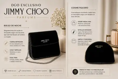 Set bolso y cosmetiquero negro - miniatura 1