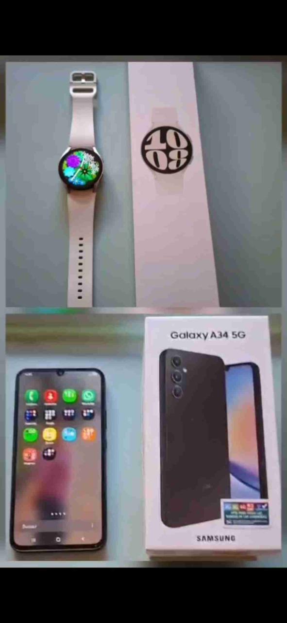Samsung Galaxy A34 5G y reloj SmartWatch