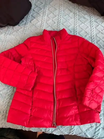 Chaqueta roja acolchada mujer - miniatura 1