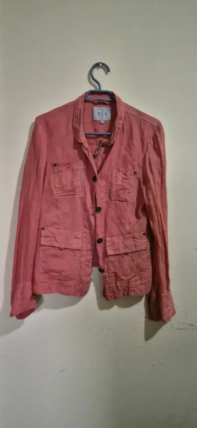 Chaqueta roja de lino - miniatura 1