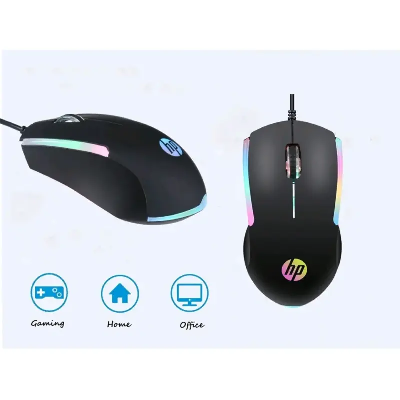 Mouse gamer HP con luces RGB M160 - 1