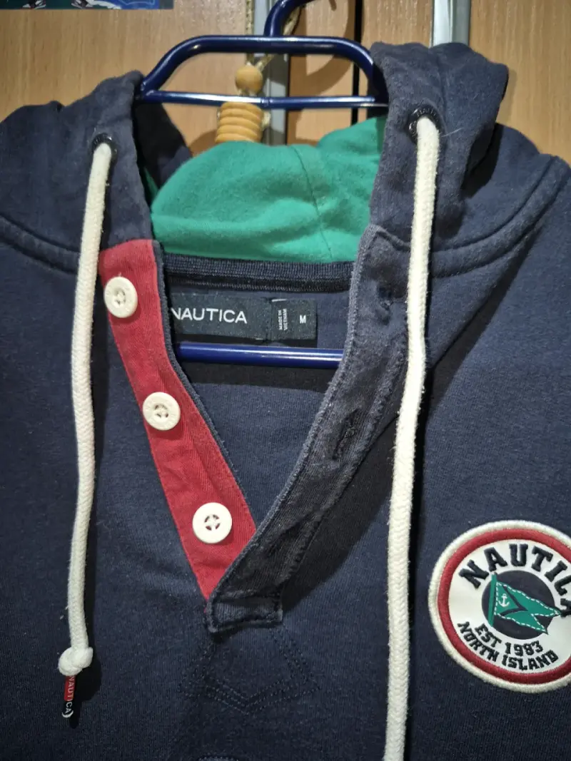 Polerón Nautica azul y blanco original - 3