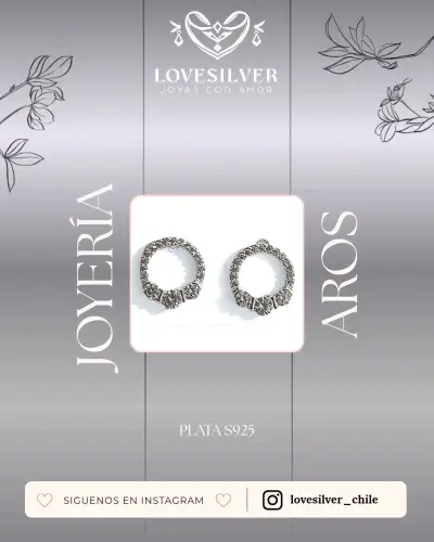 Set aros variados plata - miniatura 4