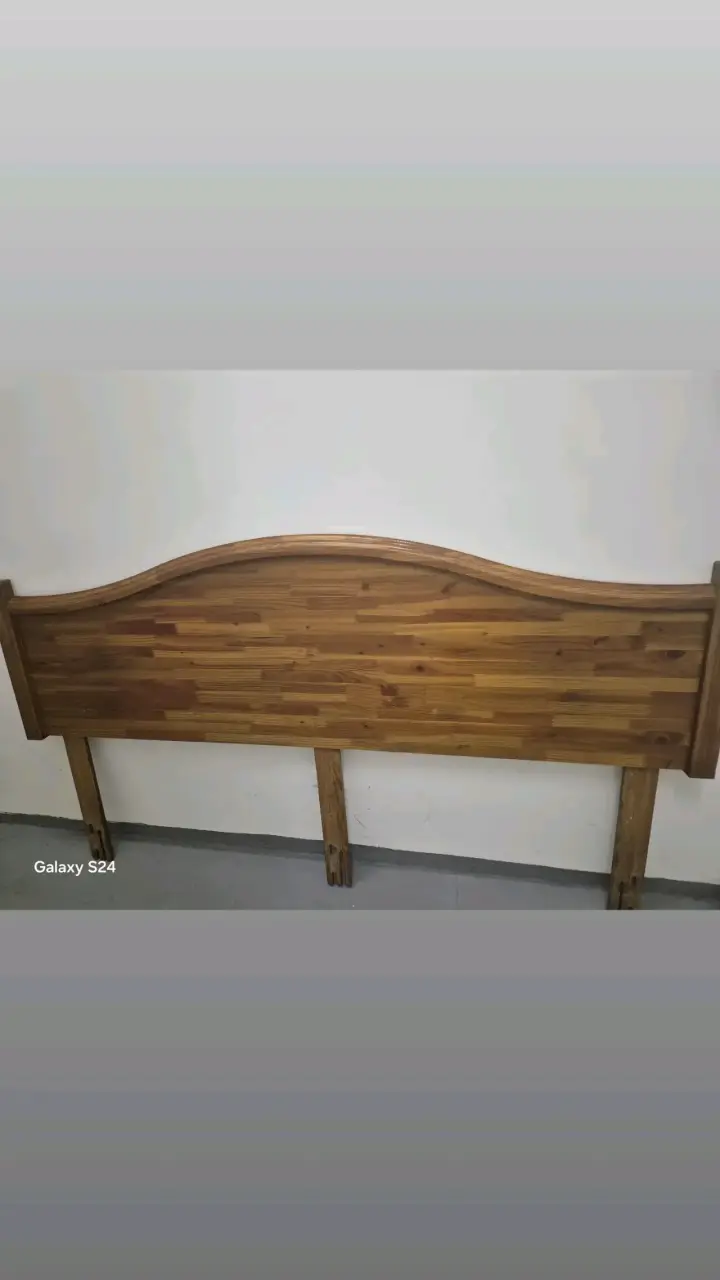 Cabecera de cama madera natural - 1